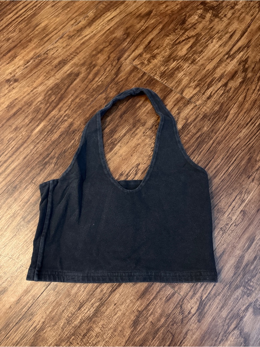 Brandy Melville Black Scoop Halter Tank Top